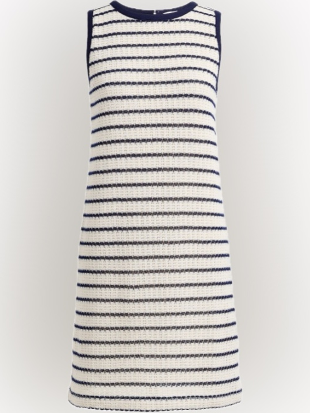 Striped crochet mini dress